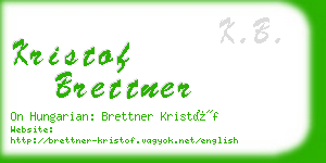 kristof brettner business card